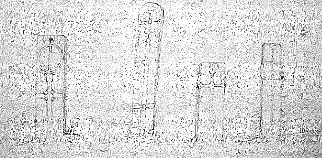 Cross-inscribed stones at St. Kieran's chapel, Monaster.