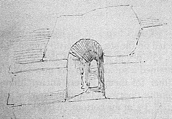 Window in the east wall of Teampull Beanáin.